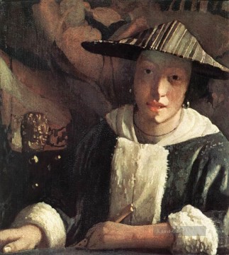  Meer Galerie - Junge Mädchen mit einer Flöte Barock Johannes Vermeer